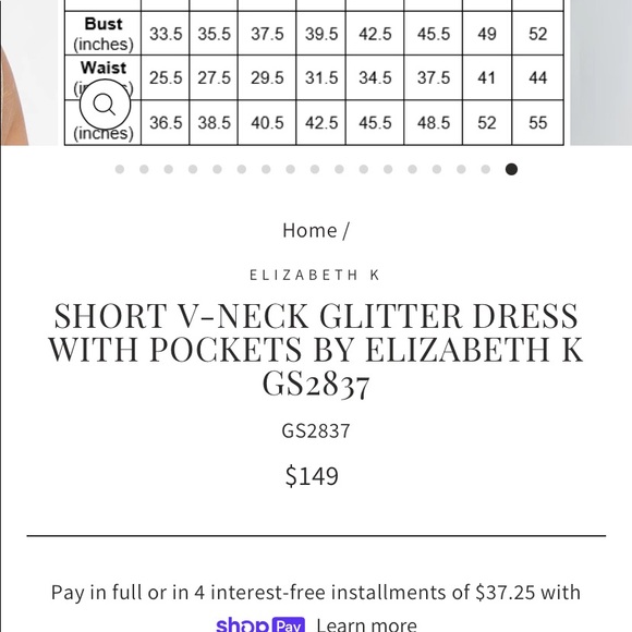 Like new Elizabeth k GLS dress. Size xs - Picture 6 of 8